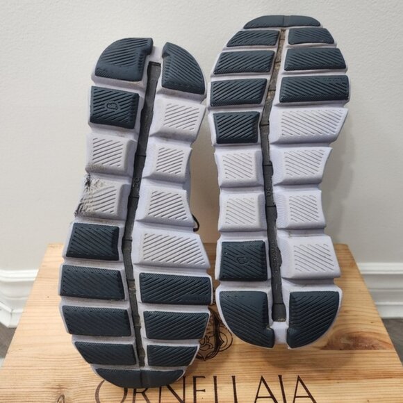 FRYE SILVIE Y STRAP White Cognac LEATHER SANDAL HEELS SIZE 7M - Picture 8 of 15